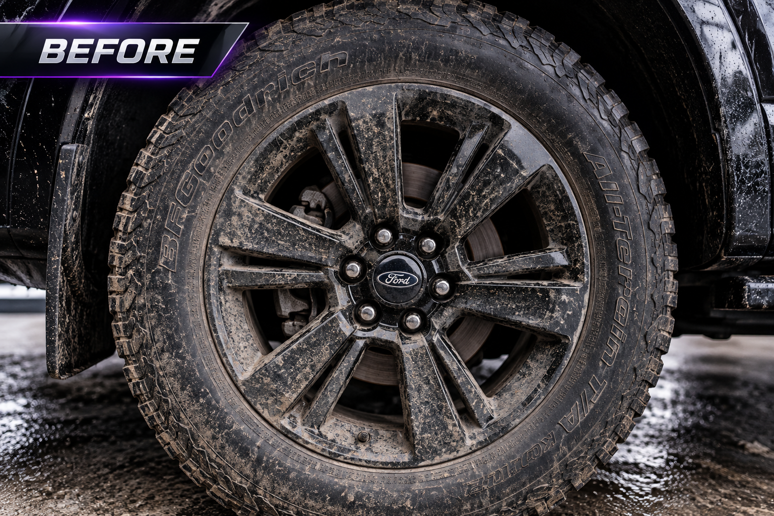 Sample wheel before detailing