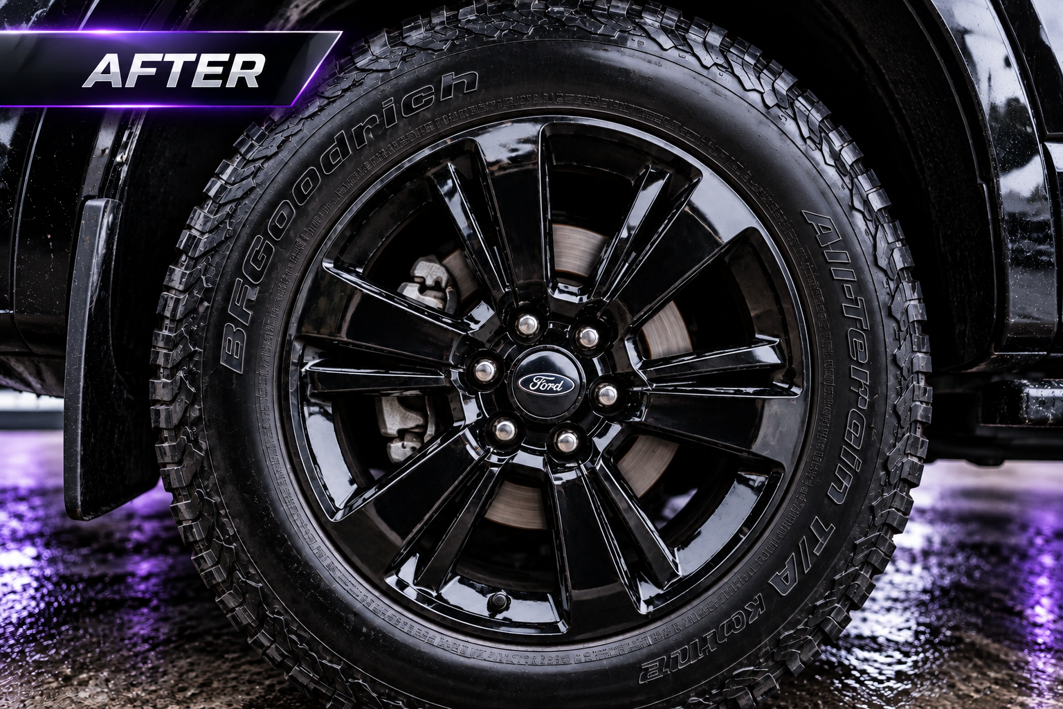Sample wheel after detailing
